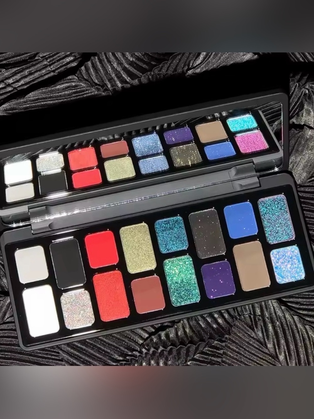 Ulta Beauty Multicolor Eyeshadow Palette with Red, Blue, Green & Purple Shades